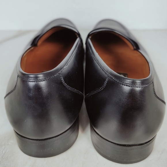 Salvatore Ferragamo Men's Black Leather Penny Loafers Dress Shoes, Sz 9.5 - Picture 6 of 8